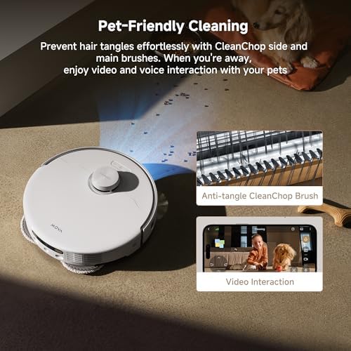 Mova P10 Pro Ultra Robot Vacuum and Mop 13 000Pa Suction  140 F Hot Water Auto Mop Washing & Drying  Dual Spinning Extenable Mop 10 5mm Lifting for Carpet  360 Obstacle Avoidance  App Control