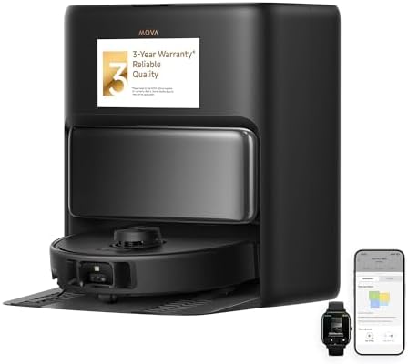 Mova P10 Pro Ultra Robot Vacuum and Mop 13 000Pa Suction  140 F Hot Water Auto Mop Washing & Drying  Dual Spinning Extenable Mop 10 5mm Lifting for Carpet  360 Obstacle Avoidance  App Control