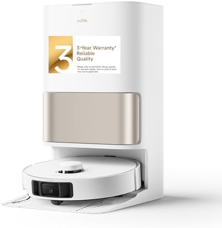 Mova P10 Pro Ultra Robot Vacuum and Mop 13 000Pa Suction  140 F Hot Water Auto Mop Washing & Drying  Dual Spinning Extenable Mop 10 5mm Lifting for Carpet  360 Obstacle Avoidance  App Control