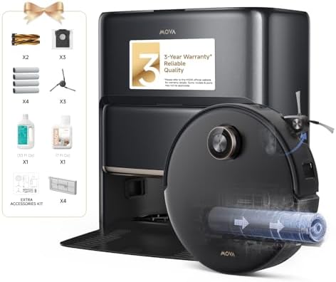 Mova Z60 Ultra Roller Complete Robot Vacuum and Mop  28 000Pa Suction  3 14in Obstacle Crossing  AutoShield for Carpet Protection  Zero Tangling Duobrush  Extendable Roller & Side Brush