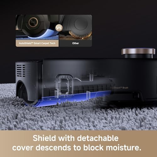 Mova Z60 Ultra Roller Complete Robot Vacuum and Mop  28 000Pa Suction  3 14in Obstacle Crossing  AutoShield for Carpet Protection  Zero Tangling Duobrush  Extendable Roller & Side Brush