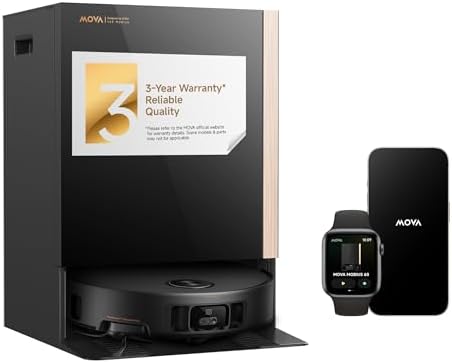 Mova Z60 Ultra Roller Complete Robot Vacuum and Mop  28 000Pa Suction  3 14in Obstacle Crossing  AutoShield for Carpet Protection  Zero Tangling Duobrush  Extendable Roller & Side Brush