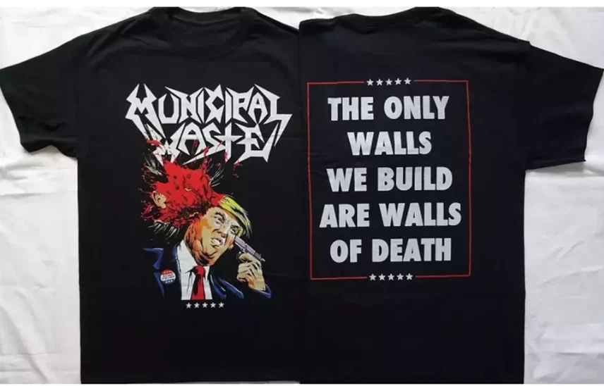Talla: L  - Municipal Waste Dump Donald Trump 2 SIDES black T-shirt S to 5Xl New with tags Regular, L