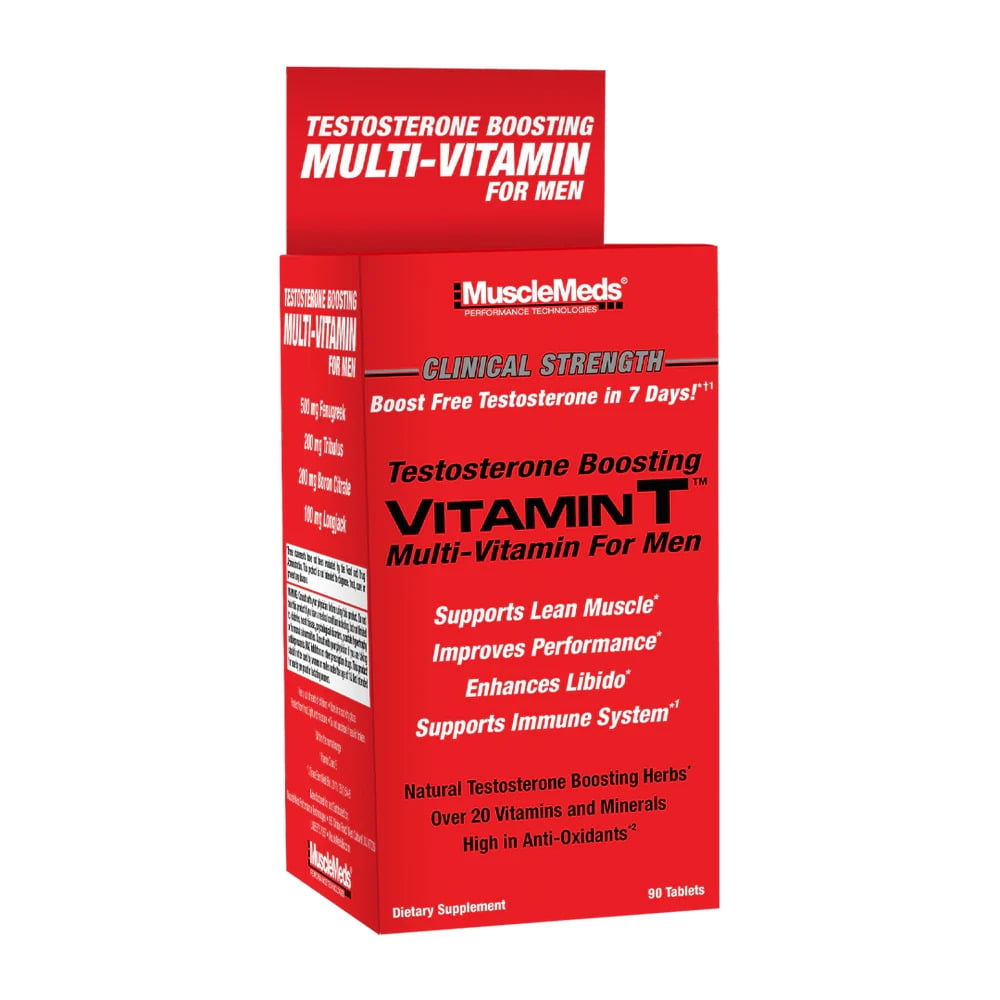 MuscleMeds Vitamin T  Testosterone Boosting Multi Vitamin For Men  90 Tablets