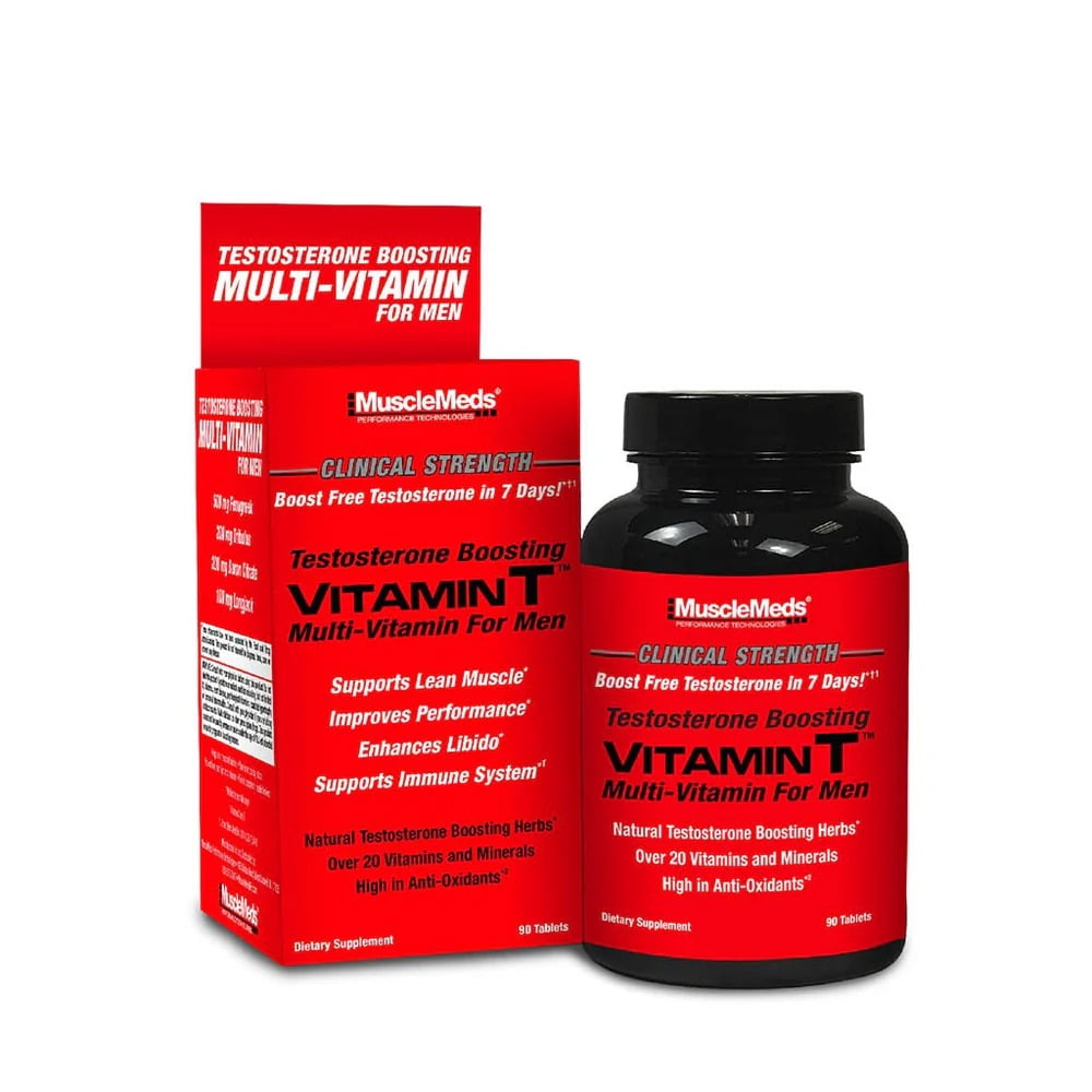 MuscleMeds Vitamin T  Testosterone Boosting Multi Vitamin For Men  90 Tablets