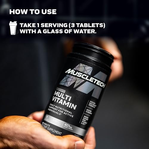 MuscleTech Platinum Multivitamins for Men & Women   Multi Vitamin Supplement for Immune Support   18 Vitamins & Minerals  Vitamin A C D E B6 B12   Daily Workout Supplements for Men   90 Capsules