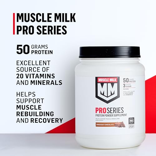 Muscle Milk Pro Series Protein Powder Supplement Intense Vanilla 5 Pound 28 Servings 50g Protein 3g Sugar 20 Vitamins & Minerals NSF Certified for Sport Workout Recovery Packaging May Vary