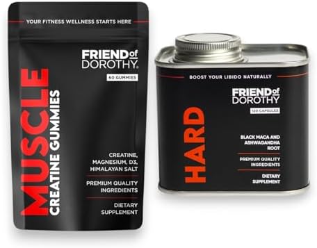 Muscle & Performance Bundle Build Muscle Properly Whilst Lasting Longer   60 Muscle Gummies & 120 Hard Capsules