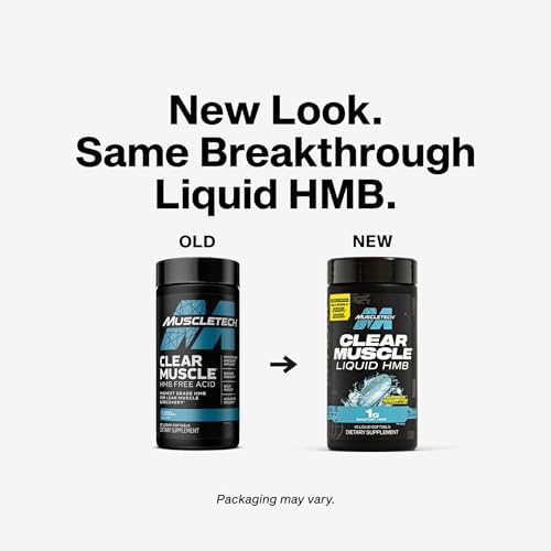 Muscletech Suplementos HMB de 1000 mg, músculo claro (42 cápsulas blandas líquidas) – HMB de mayor grado para músculo magro y recuperación– Suplemento muscular ácido libre de HMB – Ayuda a disminuir