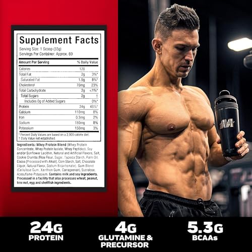 Muscletech Whey Protein Powder Cookies & Cream 5LB Nitro Tech Whey Protein Isolate Smoothie Mix for Lean Muscle & Recovery 24g of Whey Gold Protein for Women & Men Packaging May Vary