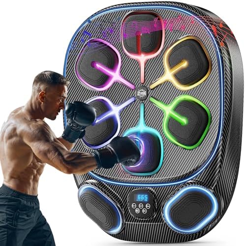 Music Boxing Machine with Gloves  Adjustable Punching Bag Dummy for Adults Home Gym   2026 Heavy Duty Fitness Equipment