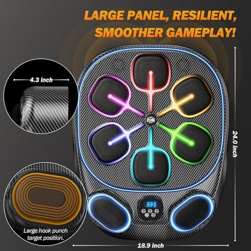 Music Boxing Machine with Gloves  Adjustable Punching Bag Dummy for Adults Home Gym   2026 Heavy Duty Fitness Equipment