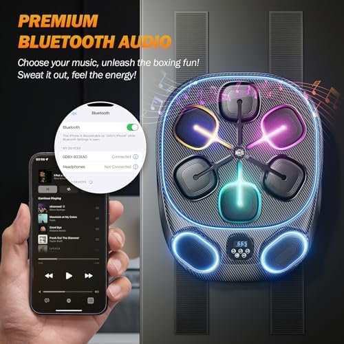 Music Boxing Machine with Gloves  Adjustable Punching Bag Dummy for Adults Home Gym   2026 Heavy Duty Fitness Equipment