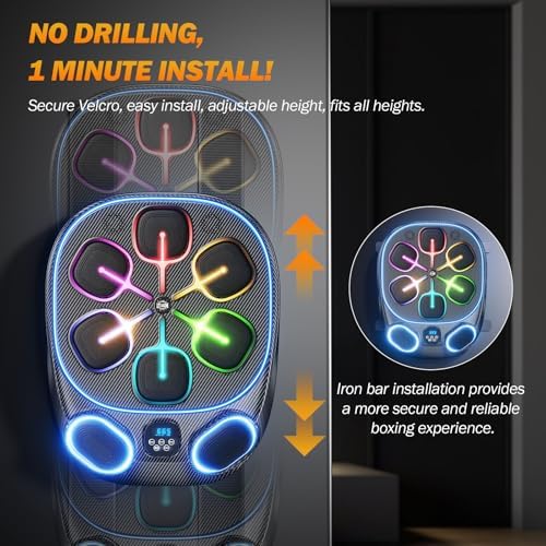 Music Boxing Machine with Gloves  Adjustable Punching Bag Dummy for Adults Home Gym   2026 Heavy Duty Fitness Equipment