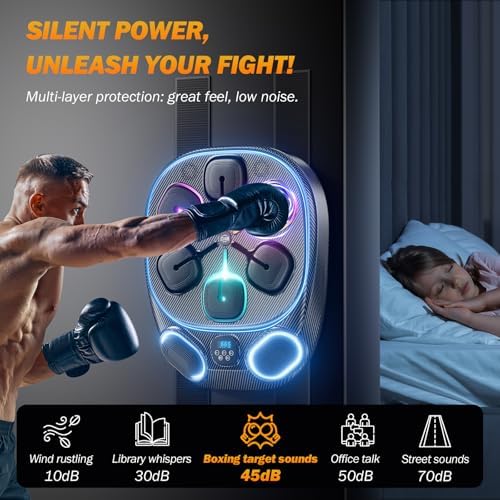 Music Boxing Machine with Gloves  Adjustable Punching Bag Dummy for Adults Home Gym   2026 Heavy Duty Fitness Equipment