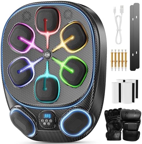 Music Boxing Machine with Gloves  Adjustable Punching Bag Dummy for Adults Home Gym   2026 Heavy Duty Fitness Equipment