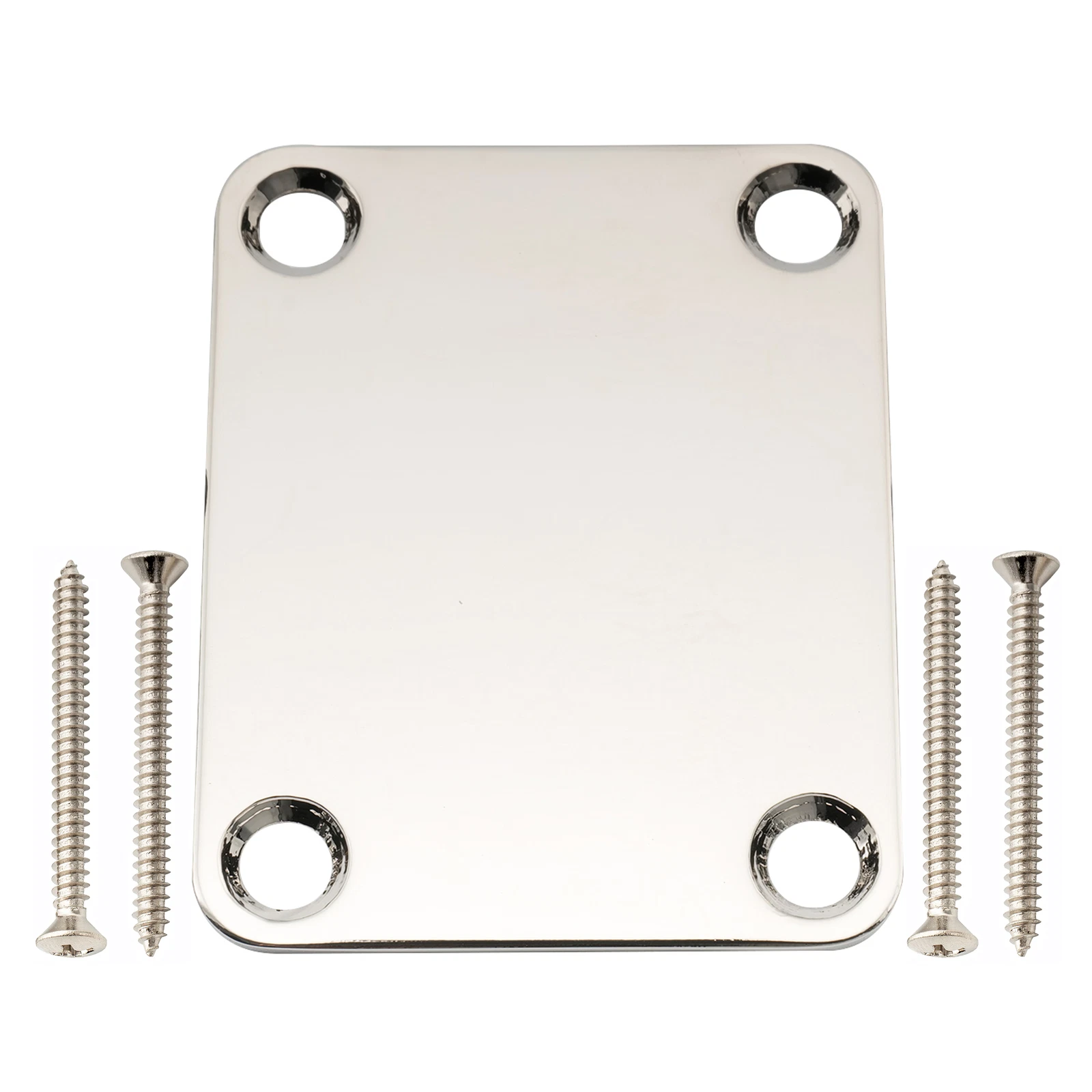 Musiclily Pro Nickel 4 Bolt Steel Neck Plate For Stratocaster Telecaster Guitar