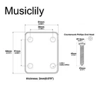 Musiclily Pro Nickel 4 Bolt Steel Neck Plate For Stratocaster Telecaster Guitar