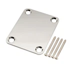Musiclily Pro Nickel 4 Bolt Steel Neck Plate For Stratocaster Telecaster Guitar