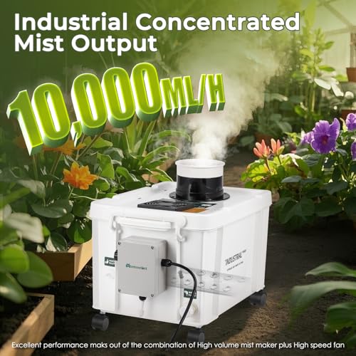 Mxmoonant 10kg/H Ultrasonic Mist Maker DIY Humidifier Kit  Adjustable Mist Volume   Automatic Water Filling   Humidity Controller Cool Mist Humidifier for Mushroom Growing  Greenhouses 110V