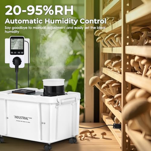 Mxmoonant 10kg/H Ultrasonic Mist Maker DIY Humidifier Kit  Adjustable Mist Volume   Automatic Water Filling   Humidity Controller Cool Mist Humidifier for Mushroom Growing  Greenhouses 110V