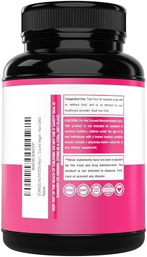 Myo Inositol & D Chiro Inositol Supplement For Women  120 Capsules  2050mg Per Serving Ideal 40 1 Ratio Myo Inositol  Hormone Balance for Women   Third Party Tested  Vegan Safe & USA Made   120 Count