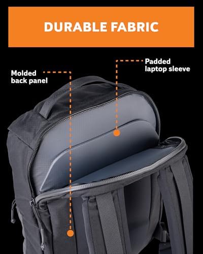 Mystery Ranch Rip Ruck 24 Backpack   Durable Day Bag with Magnetic Zip Lid  Molded Back Panel & Padded Laptop Sleeve   Black