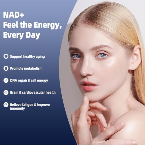 NAD Resveratrol Supplement  Liposomal NAD  Capsules 1800mg with Quercetin & CoQ10  NAD Plus Booster Supplement for Men & Women  Cognitive Function Health  Cell Energy & Healthy Aging  90 Capsules
