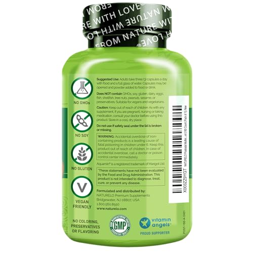 NATURELO Postnatal Multivitamin   Supplement for Breastfeeding Women   Plant Based Vitamin D  Folate  Gentle Iron   for Nursing Mother  Baby   Post Natal Lactation Support 180 Capsules