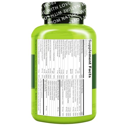NATURELO Postnatal Multivitamin   Supplement for Breastfeeding Women   Plant Based Vitamin D  Folate  Gentle Iron   for Nursing Mother  Baby   Post Natal Lactation Support 180 Capsules