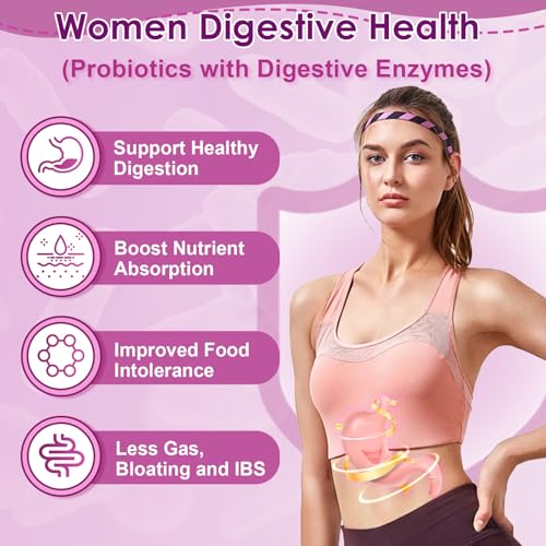 NATURE TARGET Probiotics for Women  100 Billion CFUs Probiotic with Digestive Enzymes & Prebiotics  Vaginal Probiotics with Cranberry for Urinary Tract Health  pH Balance  180 Veggie Capsules