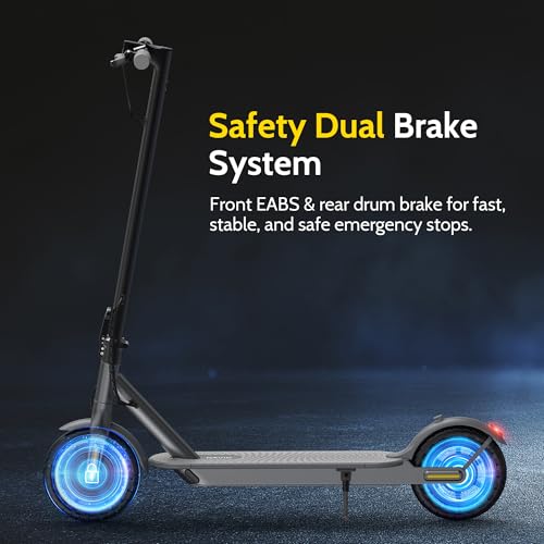 NAVIC Electric Scooter with Dual Suspension/Braking  350W/500W Motor  19/22 Mph  Max 22/27/49Mi Range  Foldable E Scooter for Adults with App