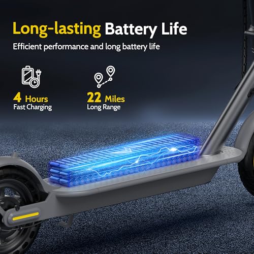 NAVIC Electric Scooter with Dual Suspension/Braking  350W/500W Motor  19/22 Mph  Max 22/27/49Mi Range  Foldable E Scooter for Adults with App