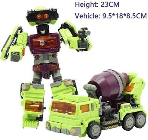 NBK Deformation Oversize Toys Robot Devastator Engineering Combiner 6 in 1 Action Figure Car Truck Model Gift for Kids Boys  Green 