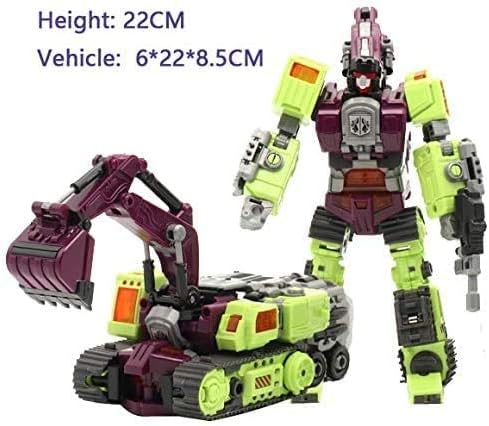 NBK Deformation Oversize Toys Robot Devastator Engineering Combiner 6 in 1 Action Figure Car Truck Model Gift for Kids Boys  Green 