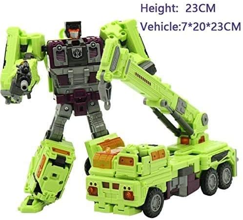 NBK Deformation Oversize Toys Robot Devastator Engineering Combiner 6 in 1 Action Figure Car Truck Model Gift for Kids Boys  Green 