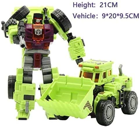 NBK Deformation Oversize Toys Robot Devastator Engineering Combiner 6 in 1 Action Figure Car Truck Model Gift for Kids Boys  Green 