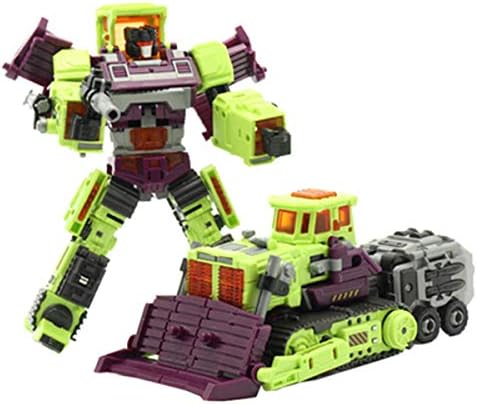 NBK Deformation Oversize Toys Robot Devastator Engineering Combiner 6 in 1 Action Figure Car Truck Model Gift for Kids Boys  Green 