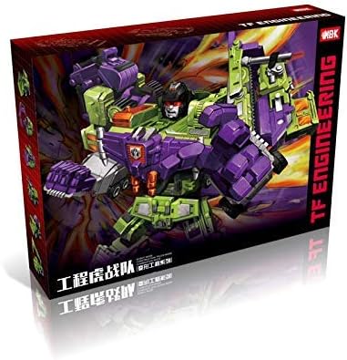 NBK Deformation Oversize Toys Robot Devastator Engineering Combiner 6 in 1 Action Figure Car Truck Model Gift for Kids Boys  Green 
