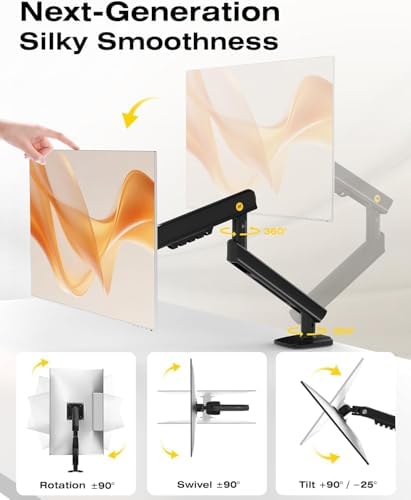 NB SmooVex  Monitor Mount  Monitor Stand fits up to 32 Inch  Mechanical Spring Mount  VESA 75/100 mm  Model A5 Black 