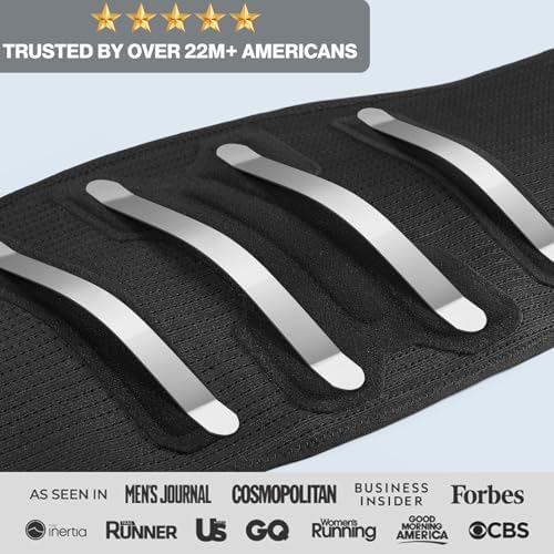 NEENCA Back Brace for Lower Back Pain Relief with Bionic Support System  Lumbar Support Belt for Women&Men with Lumbar Pad  Breathable 3D Knit Fabric for Herniated Disc  Sciatica  Scoliosis     Black