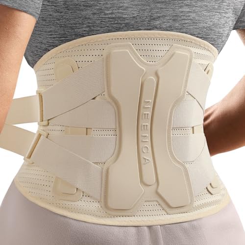 NEENCA Back Brace for Lower Back Pain Relief with Bionic Support System  Lumbar Support Belt for Women&Men with Lumbar Pad  Breathable 3D Knit Fabric for Herniated Disc  Sciatica  Scoliosis     Black