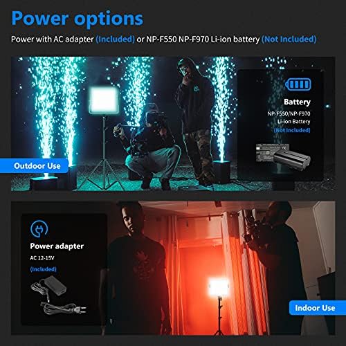 NEEWER 2 Pack 660 PRO RGB LED Video Light with App Control Tripod Stand Kit  Studio Panel Key Lighting for Gaming Streaming Zoom YouTube Webex Photography  360  Full Color  50W Dimmable  Bluetooth