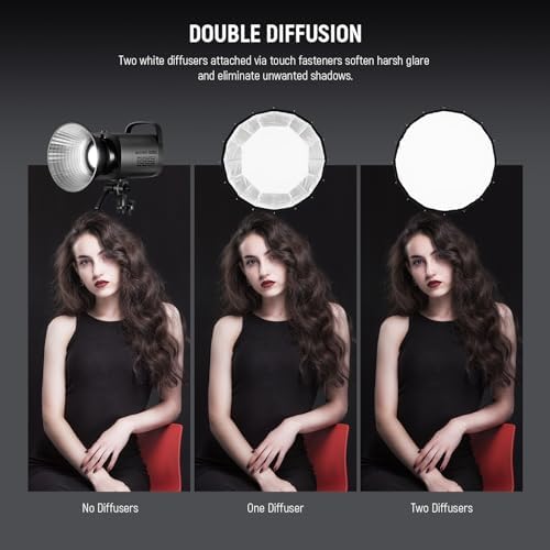 NEEWER 35 4/90cm Parabolic Softbox Bowens Mount  Quick Release with Diffusers/Grid/Bag for Video Continuous Lighting CB60 CB200B MS60 MS150B Q4 Compatible with Godox Amaran 100x Aputure 600d  NS90P