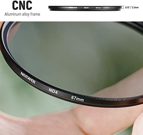 NEEWER 67mm Lens Filter Kit  UV  CPL  FLD  ND2  ND4  ND8  Lens Hood and Lens Cap Compatible with Canon Nikon Sony Panasonic DSLR Cameras with 67mm Lens