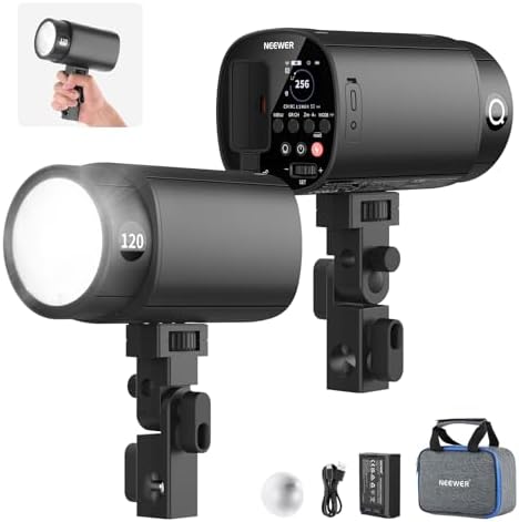 NEEWER Q200 200Ws 2 4G TTL Outdoor Studio Flash Strobe with App Control 1/8000 HSS  3200mAh Battery Powered Photography Monolight Speedlite 10W Modeling Lamp/750 Full Power Flash/0 01 1 5s Recycle