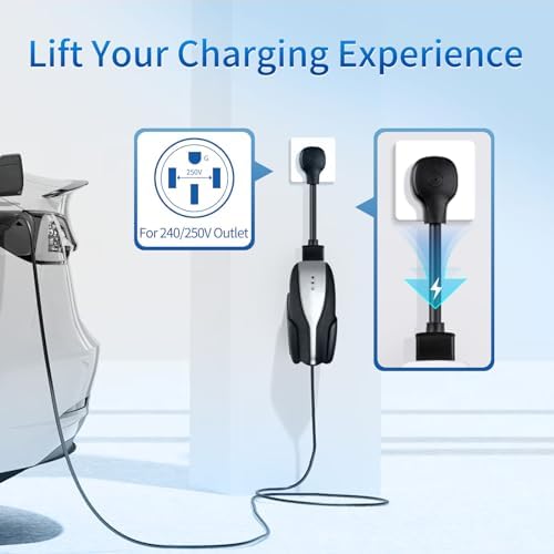 NEMA 14 50 Adapter for Tesla Gen 2 Mobile Connector  240V 32A Heavy Duty Charging Plug  Fast Level 2 Charger Adapter for Tesla Model 3  S  X  Y   Safe and Durable  14 50P 