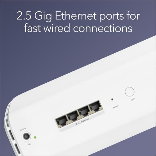 NETGEAR Orbi 870 Series  RBE870  Tri Band WiFi 7 Mesh Add on Satellite   Works with RBE872 and RBE873   Security Features  Adds Coverage Up to 3 000 Sq  Ft    BE21000 802 11be  Up to 21 Gbps 