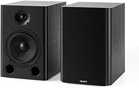NEUMITECH NEUMI BS5 Passive Bookshelf Speakers  5 Inch Woofer  1 Inch Tweeter  Dark Wood  1 Pair
