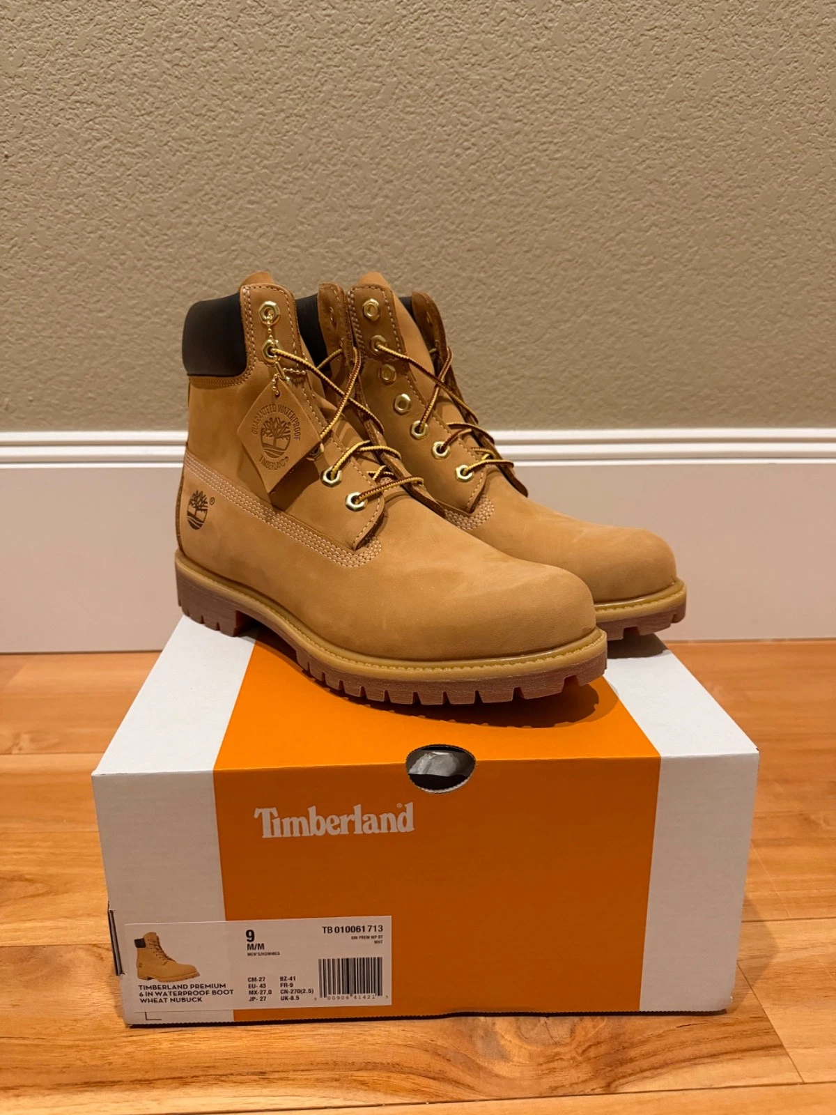 NEW Authentic Timberland 6 Inch Boot Wheat Premium Waterproof Men s Sz 6 12